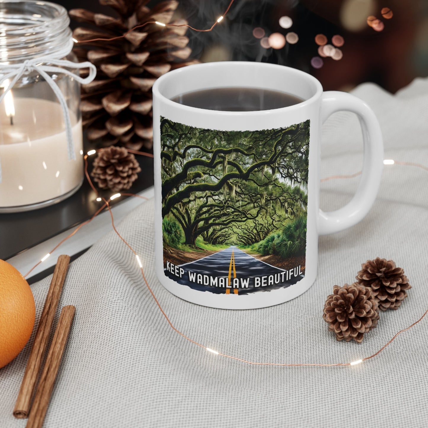 Wadmalaw Island - Maybank Hwy Ceramic Mug, (11oz, 15oz)