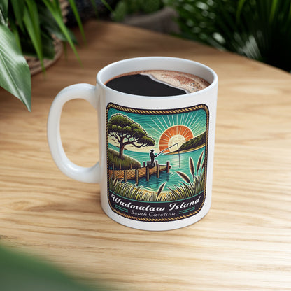Wadmalaw Island - Dock Fishing Ceramic Mug, (11oz, 15oz)