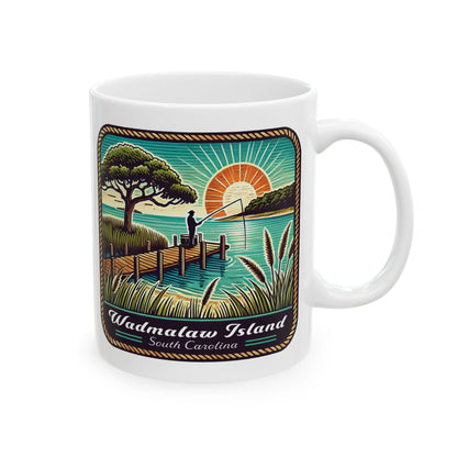 Wadmalaw Island - Dock Fishing Ceramic Mug, (11oz, 15oz)