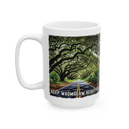 Wadmalaw Island - Maybank Hwy Ceramic Mug, (11oz, 15oz)